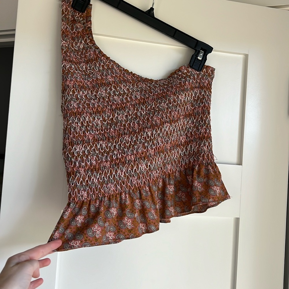 Multi color ruffle tank top